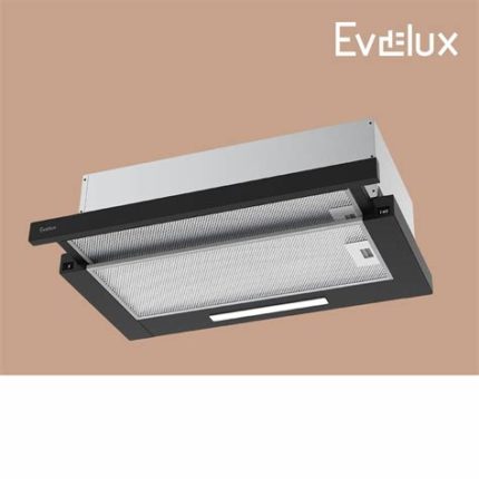 Вытяжка встраиваемая Evelux TEL 60 B черный, 60 см, 670 куб. м/ч, 46 дБ