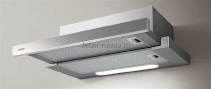 Встраиваемая вытяжка Jet Air AURORA LX/GRX/F/50 / 50 см, 650 м3, кнопочное управление, нерж.сталь