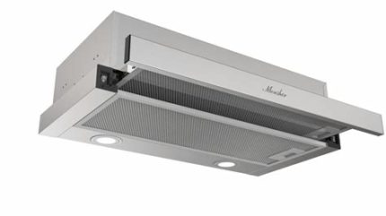 Вытяжка встраиваемая Monsher Laura 60 Acier, 60 см, 550 куб. м/ч, 47 дБ