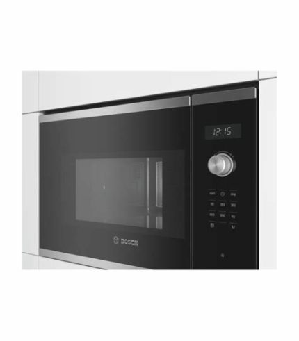Встраиваемая микроволновая печь Bosch BFL554MS0 нержавеющая сталь/черный, 25 л, 900 Вт, переключатели - поворотный механизм/сенсор