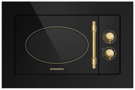 Микроволновая печь встраиваемая Maunfeld JBMO.20.5GRBG черный, 20 л, 700 Вт, переключатели - поворотный механизм